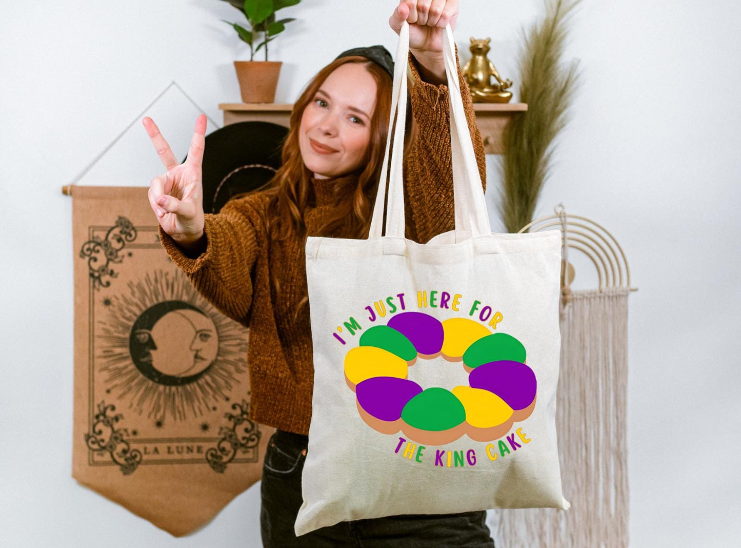 Mardi Gras Tote Bag for beads and more! | tote, bead bag, cute, holiday