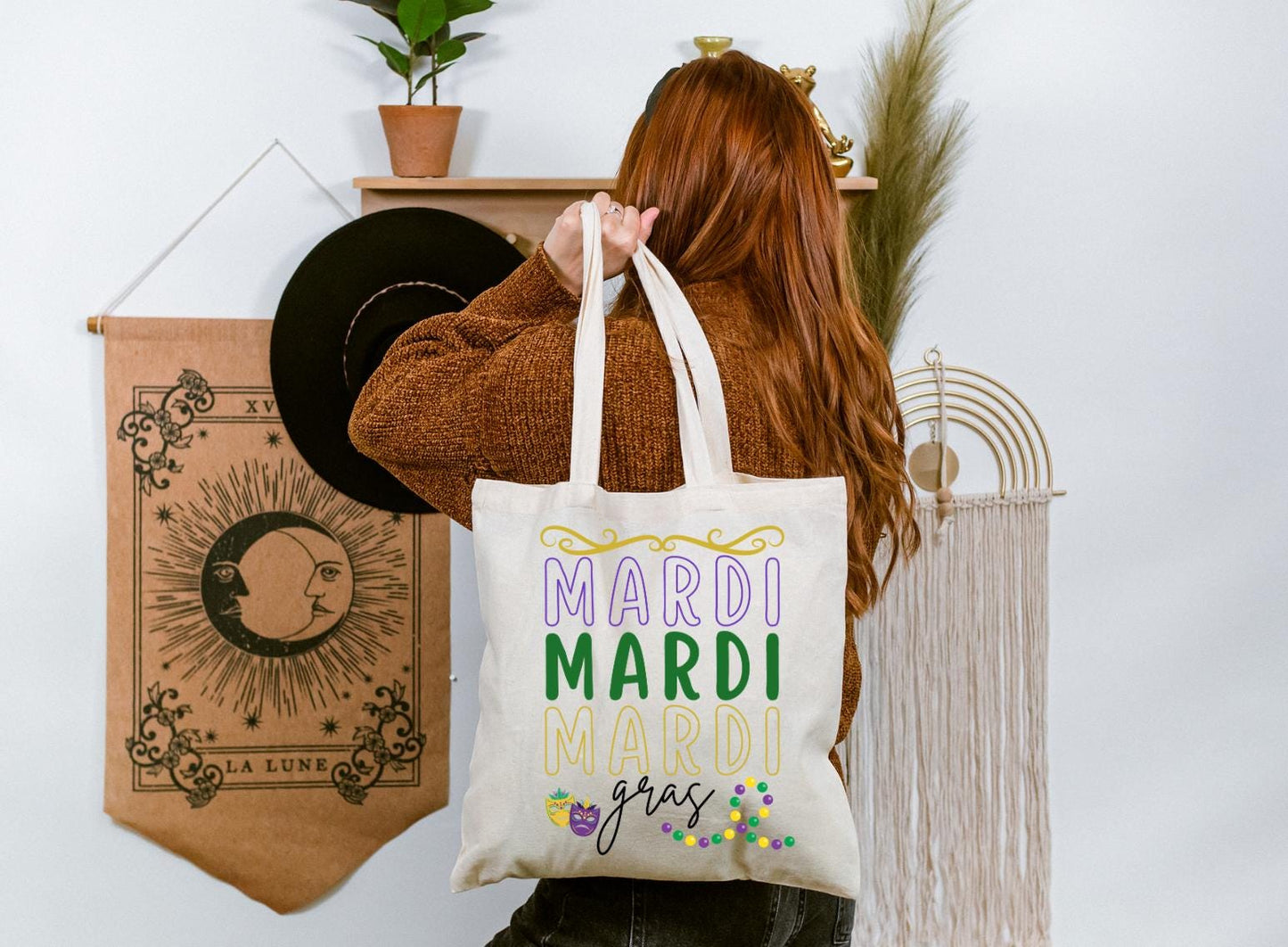Mardi Gras Tote Bag for beads and more! | tote, bead bag, cute, holiday