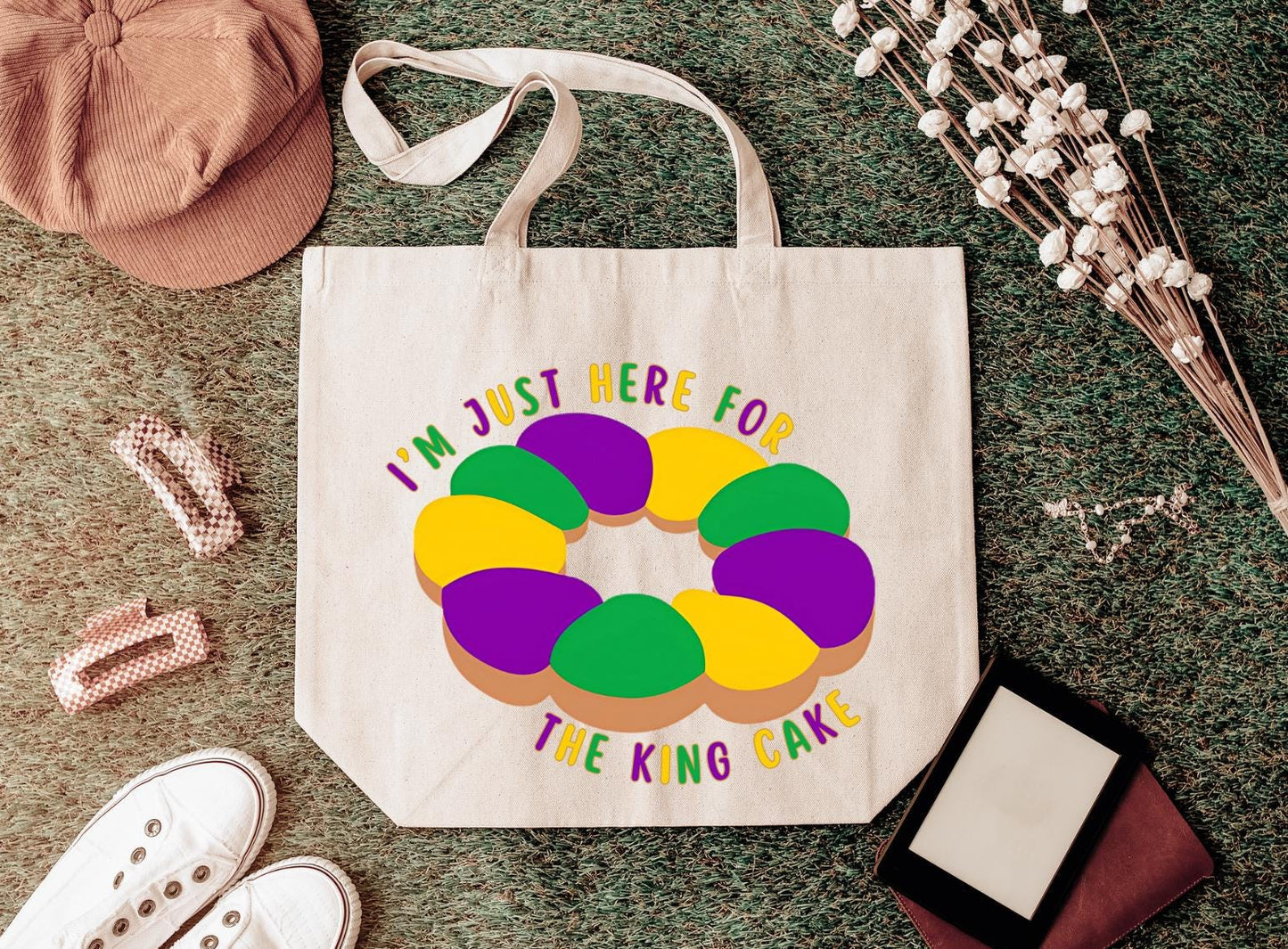 Mardi Gras Tote Bag for beads and more! | tote, bead bag, cute, holiday