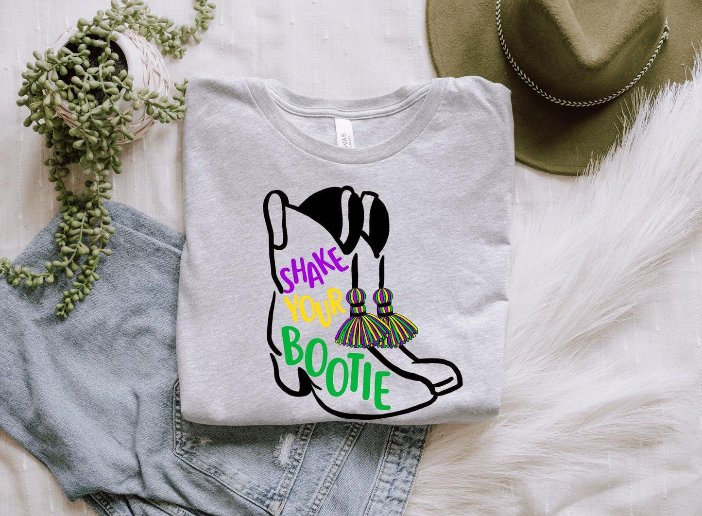 SHAKE YOUR BOOTIE Mardi Gras T-Shirt
