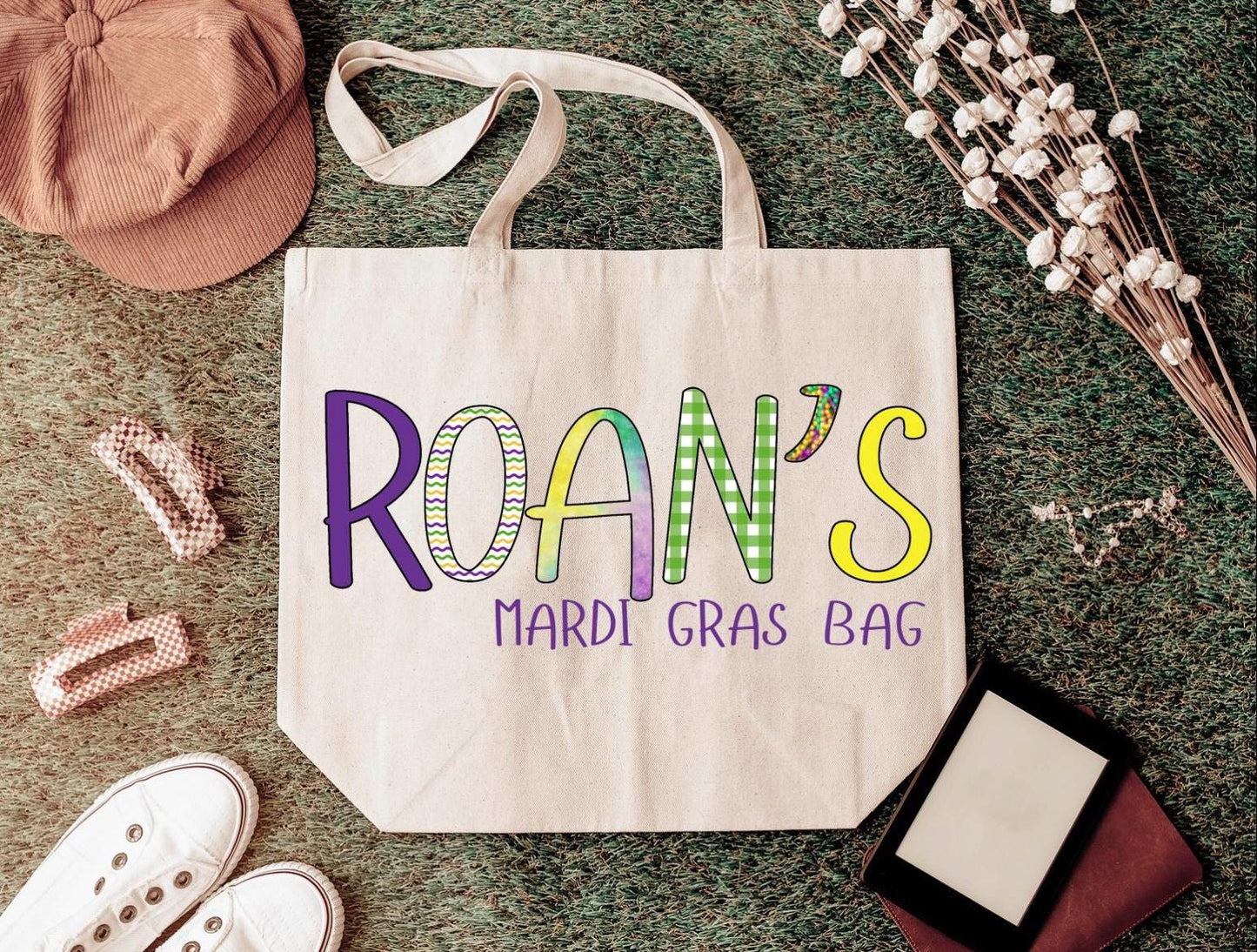 Custom Mardi Gras Bead Bag