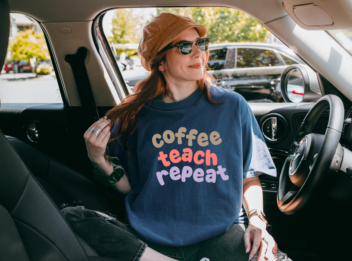 Teacher Appreciation Shirt | coffee, teach, repeat | teaching, t-shirt, trending, cute