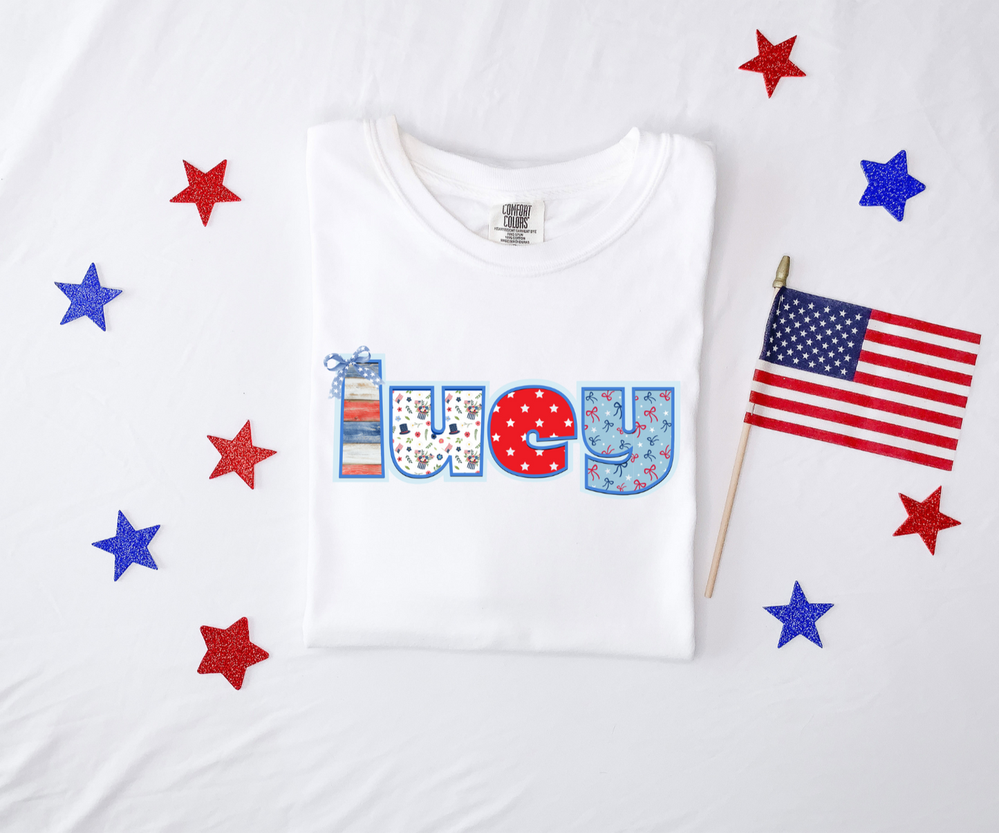 Custom Patriotic Name Design – Personalized for Kids