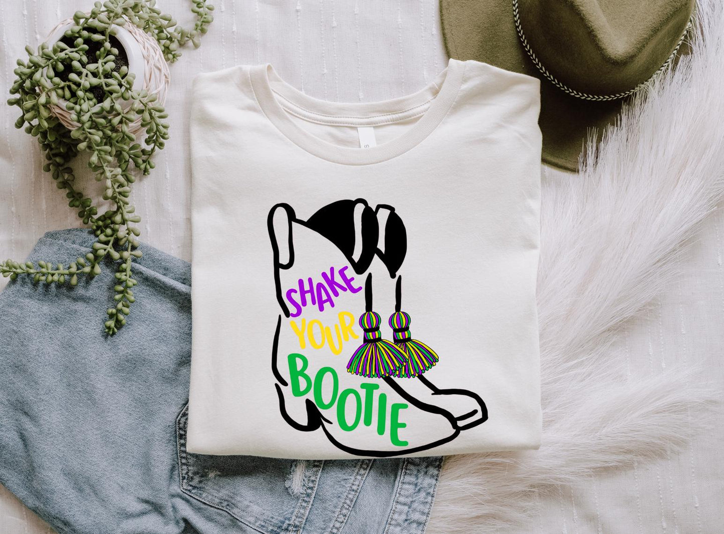 SHAKE YOUR BOOTIE Mardi Gras T-Shirt