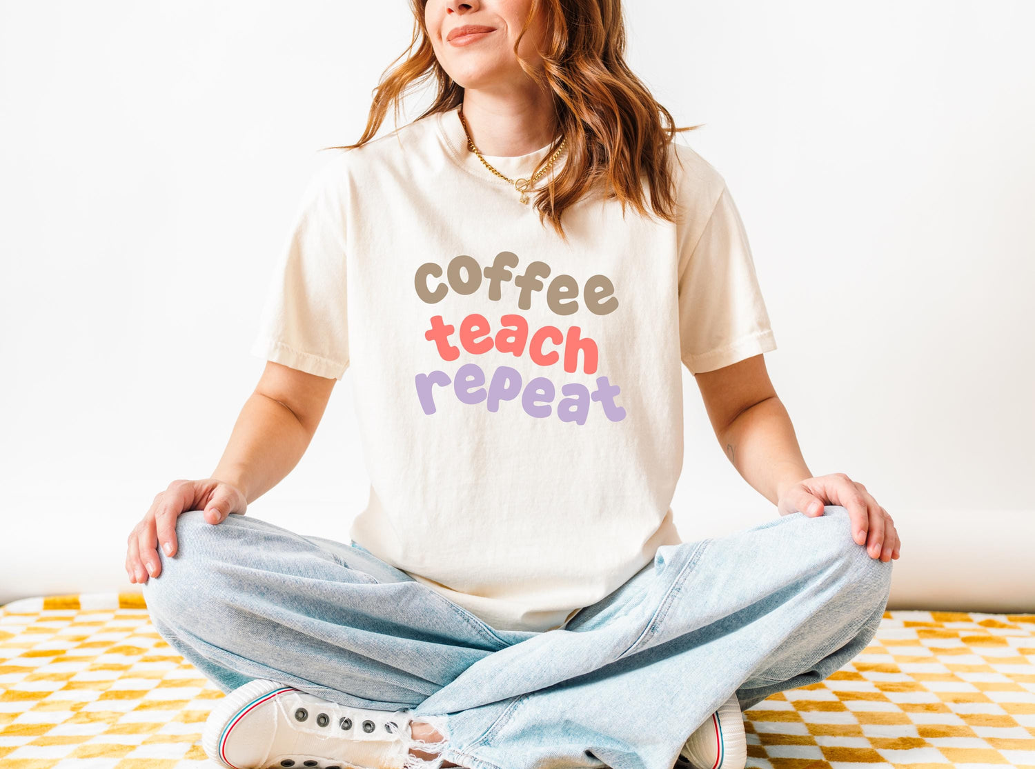 Teacher Appreciation Shirt | coffee, teach, repeat | teaching, t-shirt, trending, cute